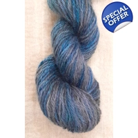 Goatally Gorgeous Pure Mohair Yarn,  Hand Dyed in blue and dark grey (v)