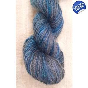 blue yarn, grey blue yarn, gray blue yarn, hand dyed yarn, non synthetic yarn, mohair yarn
