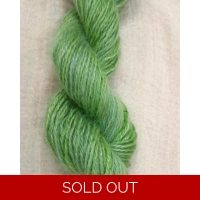 Goatally Gorgeous Pure Mohair Yarn,  Hand Dyed in apple green tones (v)