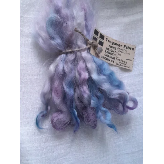 blue doll hair, purple doll hair, teal doll hair, mixed colour doll hair, needle felting, wet felting, reroot, blythe, wardorf