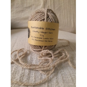 Sustainable Stitches - Caramel Yarn - 50% lambs wool, 50% reclaimed fibre