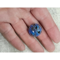 blue lampwork glass bead