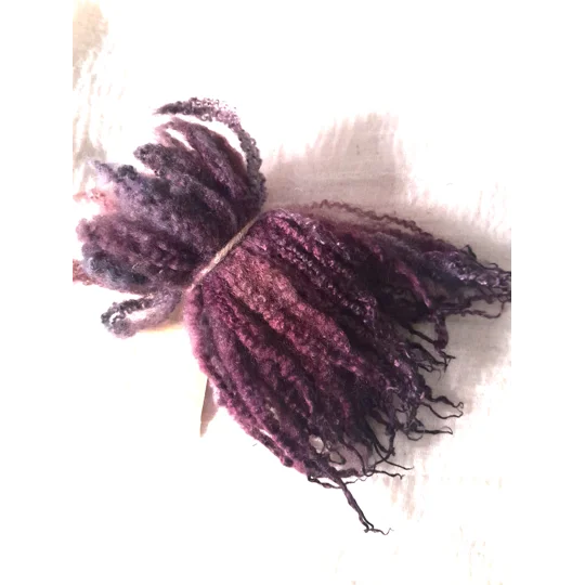 Dark fruits / purple/ blues Blue Faced Leicester wool locks 10g