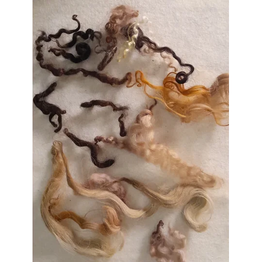 curly felting wool, needle felting wool, felting wool, brown felting wool, curly wool, wool locks
