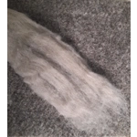 Carded natural fibre sliver in light grey, pick your weight Carded natural fibre sliver in light grey, pick your weight