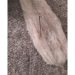 Carded natural fibre sliver in light grey, pick your weight Carded natural fibre sliver in light grey, pick your weight