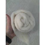 Carded natural fibre sliver in cream, pick your weight Carded natural fibre sliver in cream, pick your weight
