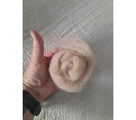 Carded natural fibre sliver in caramel, pick your weight