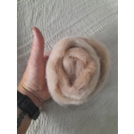 Carded natural fibre sliver in caramel, pick your weight Carded natural fibre sliver in caramel, pick your weight