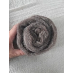 Carded natural fibre sliver in brown/grey, pick your weight Carded natural fibre sliver in brown/grey, pick your weight