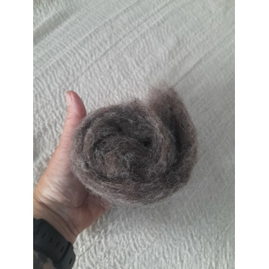 grey brown sliver, wool sliver, crafting wool, felting wool, carded wool
