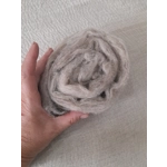 Carded natural fibre sliver in woodsmoke light grey/brown, pick your weight Carded natural fibre sliver in woodsmoke light grey/brown, pick your weight