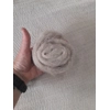 Carded natural fibre sliver in woodsmoke light grey/brown, pick your weight