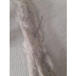 Carded natural fibre sliver in woodsmoke light grey/brown, pick your weight Carded natural fibre sliver in woodsmoke light grey/brown, pick your weight