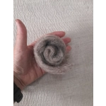 Carded natural fibre sliver in light brown/grey, pick your weight Carded natural fibre sliver in light brown/grey, pick your weight