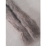 Carded natural fibre sliver in light brown/grey, pick your weight Carded natural fibre sliver in light brown/grey, pick your weight