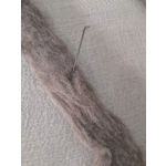 Carded natural fibre sliver in light brown/grey, pick your weight Carded natural fibre sliver in light brown/grey, pick your weight