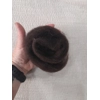 Carded natural fibre sliver in black coffee dark brown/black, pick your weight
