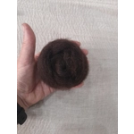 Carded natural fibre sliver in black coffee dark brown/black, pick your weight Carded natural fibre sliver in black coffee dark brown/black, pick your weight