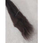 Carded natural fibre sliver in black coffee dark brown/black, pick your weight Carded natural fibre sliver in black coffee dark brown/black, pick your weight