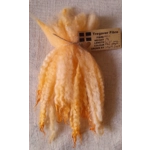 Mule - Blue Faced Leicester x swaledale, hand dyed pale orange- 10g bunch wool locks Mule - Blue Faced Leicester x swaledale, hand dyed pale orange- 10g bunch wool locks