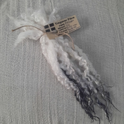Silver dip Masham Curly wool Locks, approx 9 - 13" 10g bunch Silver dip Masham Curly wool Locks, approx 9 - 13" 10g bunch