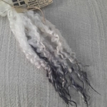 Silver dip Masham Curly wool Locks, approx 9 - 13" 10g bunch Silver dip Masham Curly wool Locks, approx 9 - 13" 10g bunch