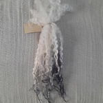 Silver dip Masham Curly wool Locks, approx 9 - 13" 10g bunch Silver dip Masham Curly wool Locks, approx 9 - 13" 10g bunch