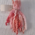 Sunrise pink and orange Devon and Cornwall Longwool, wool locks10g Sunrise pink and orange Devon and Cornwall Longwool, wool locks10g