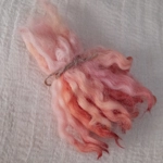 Sunrise pink and orange Devon and Cornwall Longwool, wool locks10g Sunrise pink and orange Devon and Cornwall Longwool, wool locks10g