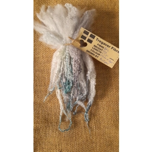 A touch of frost, silver and blue Blue Faced Leicester wool locks 10g