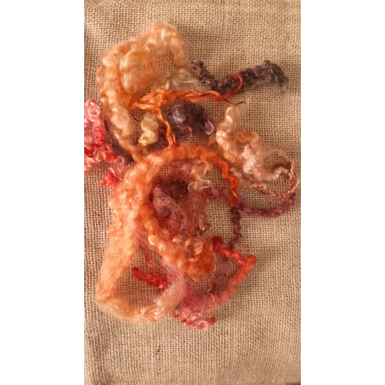 Mixed breeds curly wool, "Autumn Locks" 10g