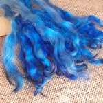 Blue Mix White Faced Dartmoor wool locks 10g Blue Mix White Faced Dartmoor wool locks 10g