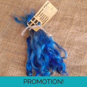 Blue Mix White Faced Dartmoor wool locks 10g