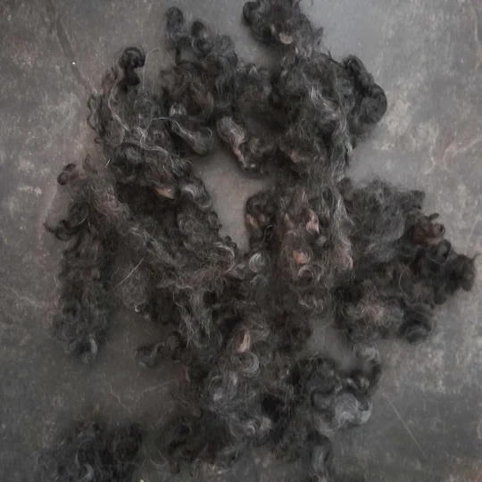 black curly wool, grey curly wool, brown curly wool, needle felting wool