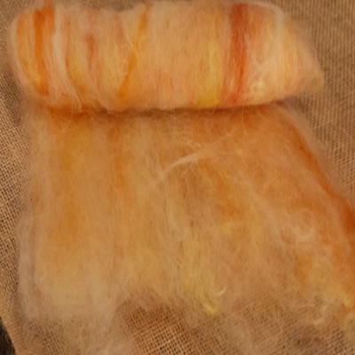 Sunburst, yellow and orange Carded Art Batt 30g Sunburst, yellow and orange Carded Art Batt 30g