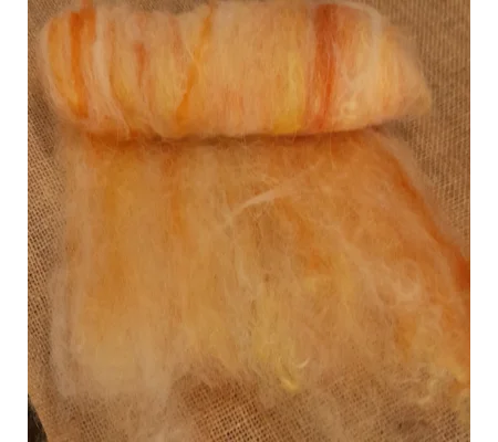 Sunburst, yellow and orange Carded Art Batt 30g