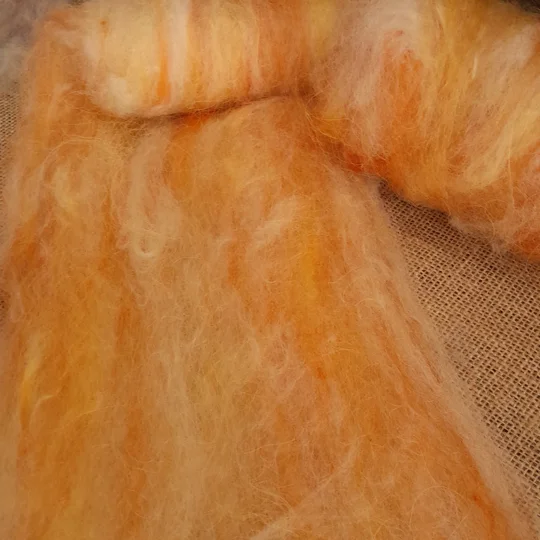 Sunburst, yellow and orange Carded Art Batt 30g