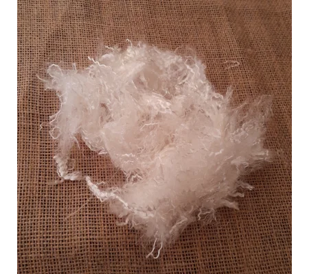 White sparkle lyocell tencel fibres 10g