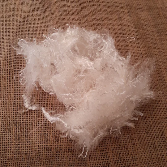 White sparkle lyocell tencel fibres 10g