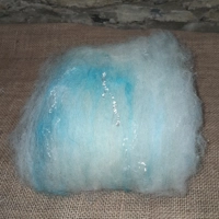 Morning frost white/cream/blue sparkle Carded Art Batt 30g