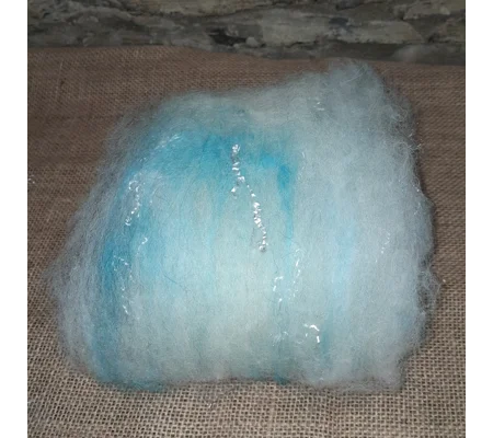 Morning frost white/cream/blue sparkle Carded Art Batt 30g