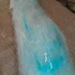 Morning frost white/cream/blue sparkle Carded Art Batt 30g Morning frost white/cream/blue sparkle Carded Art Batt 30g