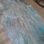 Stormy Skies white/cream/blue/grey sparkle Carded Art Batt 30g Stormy Skies white/cream/blue/grey sparkle Carded Art Batt 30g