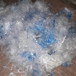 Blue and White sparkle lyocell tencel fibres Blue and White sparkle lyocell tencel fibres
