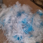 Blue and White sparkle lyocell tencel fibres Blue and White sparkle lyocell tencel fibres