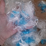 Blue and White sparkle lyocell tencel fibres Blue and White sparkle lyocell tencel fibres