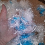Blue and White sparkle lyocell tencel fibres Blue and White sparkle lyocell tencel fibres