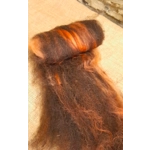 Black Brown and Orange Carded Art Batt 30g with 10g bunch of orange teeswater locks Black Brown and Orange Carded Art Batt 30g with 10g bunch of orange teeswater locks