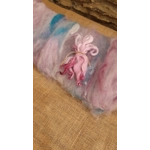 Fairy Dreams - Pink purple and Blue Carded Art Batt 30g with 10g pink Devon and Cornwall locks Fairy Dreams - Pink purple and Blue Carded Art Batt 30g with 10g pink Devon and Cornwall locks